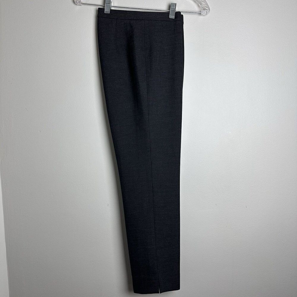 Caroline Freese Flat Front‎ Dress Pant Size Small Italian 40 Charcoal Gray Taper